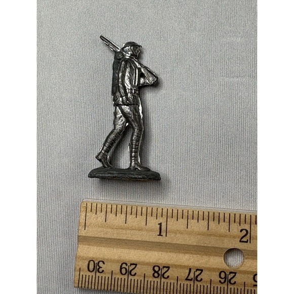 Vintage 2 Piece 2" Cast Lead Flat‎ Figures WW1 Military Army Soldier Rifleman - Picture 4 of 6